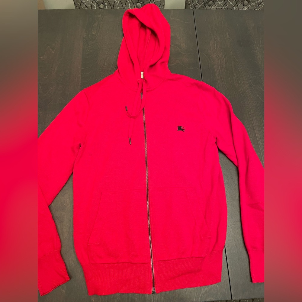 Women Burberry red hoodie size medium
